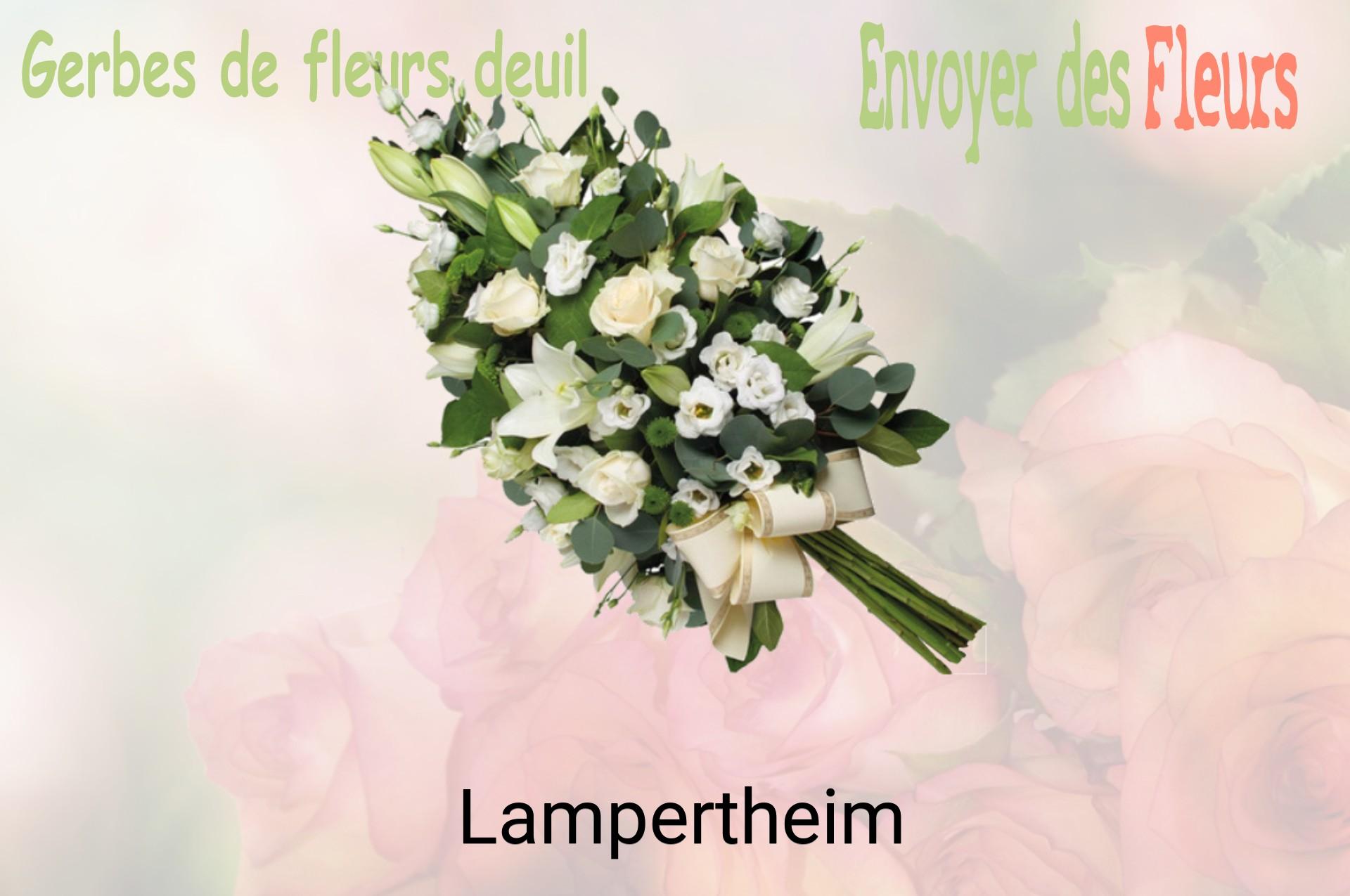 Gerbe de fleurs de deuil livrée à Lampertheim